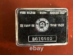 10oz Royal Canadian Mint Silver Bar Rcm Rare Vintage B010500
