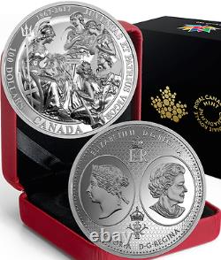 1867-2017 100 $ 10oz Silvercoin Canada Médailles De La Confédération Juventas Patrius Vigor
