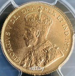 1912 Pcgs Ms64+ Canada 5 $ Royal Canadian Gold Hoard Gold
