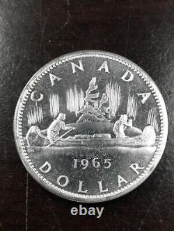 1965 $1 Argent Comme Preuve Dollar Canadien Lot De 5 Pièces 0,6 Oz, 3 Oz Total
