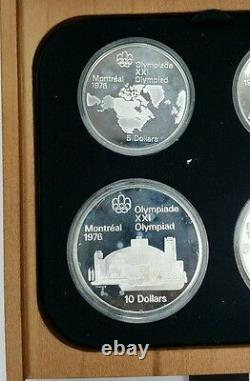 1976 Canada 5 $ - 10 $ Ensemble De Preuve Commémorative Olympique 4 Pièces -925 Argent Sterling