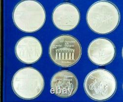1976 Montreal Olympic 28 Bu Silver Coin Set $5 & $10 30 Troy Oz En Total