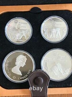 1976 Olympic Silver Proof 28 Coin Set Montreal Canada 7 Series 5 $ Et 10 $ Pièces