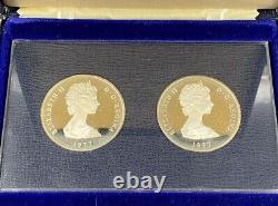 1977 Îles Turques et Caïques Ensemble de 2 pièces en argent de 20 couronnes Royal Canadian Mint