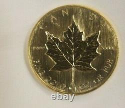 1985 Canadian 50 Dollar Maple Leaf 1 Oz Gold Coin