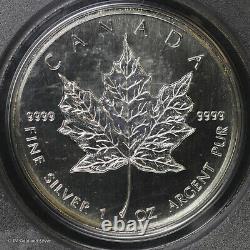 1989 $5 1 Oz Silver Maple Leaf Pcgs Gem Non Circulé Wtc Rétablissement Zéro Au Sol