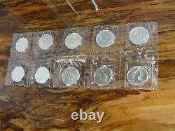 1989 5 $ Feuille D’érable Du Canada 1 Troy Oz. 9999 Fine Silver Coin Mint Sealed Lot De 10