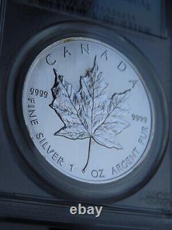 1993 Canada Feuille D'érable S$5 Pcgs Ms67 Argent État De La Menthe De 1 Oz