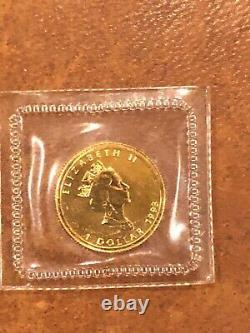 1993 Rcm Sealed Canada 1/20 Oz. 9999 Gold Maple Leaf Mint Rare