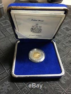 1996 Canada $ 2 Coin 2 Dollar Bi Métallique Gold Proof Ours
