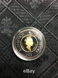 1996 Canada $ 2 Coin 2 Dollar Bi Métallique Gold Proof Ours