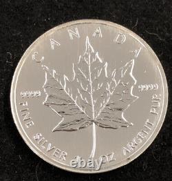 1997 Feuille D'érable Du Canada. 99999 Silver Fine $5 1oz Date Clé