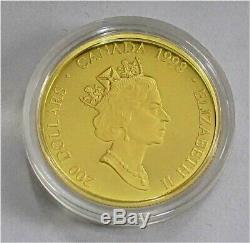 1998 Canada $ 200 Dollars Pièce D'or White Buffalo La Tribu Chipewyan