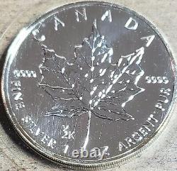 1999 Canada 5 $ Y2k Feuille D'érable En Argent Privé 1oz. 9999 Pièce D'argent Extremely Rare