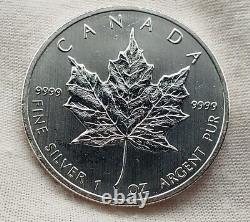1999 Canadian Maple Leaf Lot De 5 Pièces 2013 2014 2019 Authentifié 5oz Total