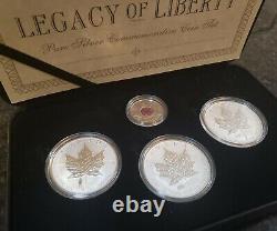 1oz Silver Maple Leaf Set Legacy Of Liberty. 9999 3 Oz Asw