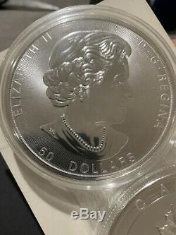 2 2018 Canada 10 Oz Silver Maple Leaf. 9999 Capsule Original Et Toujours Wrap