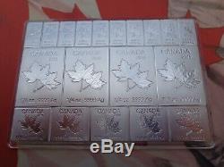 2 Oz. 2018 Monnaie Royale Canadienne Barre D'art Split-mesure. 9999 Argent Ultra Fine