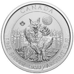 2 Oz 2021 Royal Canadian Mint Wearwolf 9999 Tube En Argent Fin De 14 Pièces De Bullion