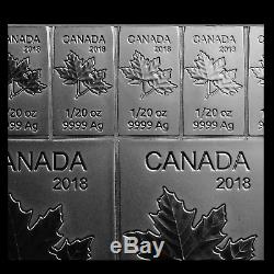 2 Oz Silver Bar Monnaie Royale Canadienne Maple Flex Bar (. 9999 Fine) Sku # 195939