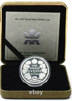 2001 Monnaie Royale Canadienne Argent Pièce De Preuve 1911 Dollar Box Seeled
