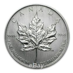 2005 Canada 1 Oz 9995 Palladium Maple Leaf 50 $ Coin Ongecirculeerd Première Année Htf