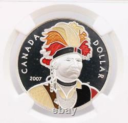 2007 Canada S$ 1 Thayendanegea Énommé Ngc Pf69 Ultra Cameo Couleur De La Menthe