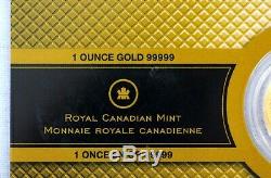 2008 200 $ Canada 1 Oz 99999 Or Fin Maple Leaf Coin Bu Dans La Carte De Dosage