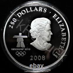 2008 Canada 250 $ Argent Kilo Pièce De Monnaie 2010 Jeux Olympiques Vers La Confédération