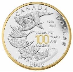 2008 Monnaie Royale Canadienne 100e Ann. Canada Special Edition Silver Dollar -stjh13