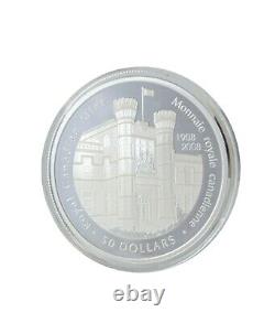 2008, Pièce d'Argent Fin de 5oz pour le 100ème Anniversaire de la Monnaie Royale Canadienne MRC