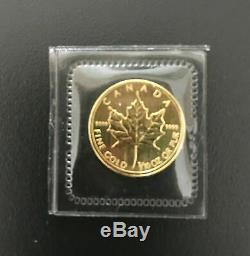 2009 Canada 1/10 Oz $ 5 Or Maple Leaf Coin. 9999 24k Or Fin, Menthe Scellé
