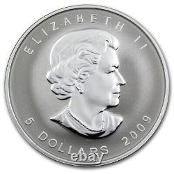 2009 Canada. 9999 1 oz Feuille d'érable en argent avec sceau de la Porte de Brandebourg, scellé par la Monnaie royale canadienne.