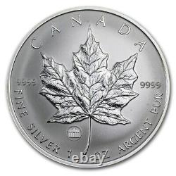 2009 Canada. 9999 1 oz Feuille d'érable en argent avec sceau de la Porte de Brandebourg, scellé par la Monnaie royale canadienne.