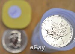 2010 Rouleau De 25 1 Oz Coins Canada Leafs Au Canada Silver Maple Uncirculated. 9999