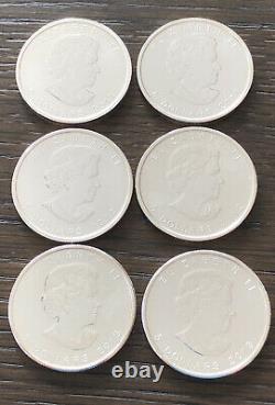 2011,2012 Et 2013 Canada Faune Série 1 Oz. 9999 Fin Coins Argent (set Of 6)