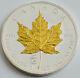 2012 1oz. 9999 Canadian Maple Leaf Gold Gilded Dragon Privy Silver Coin