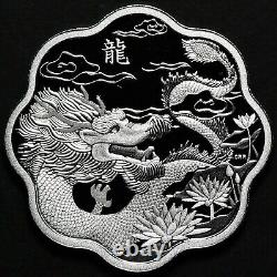 2012 Canada 15 $ Année du Dragon Épreuve d'Argent Échancré #18309z