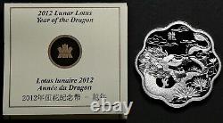 2012 Canada 15 $ Année du Dragon Épreuve d'Argent Échancré #18309z