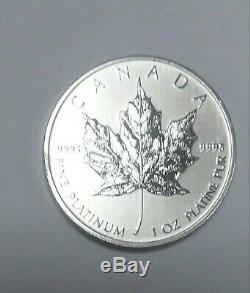 2012 Canada 50 $ Un Maple Leaf Platinum Ounce Gem Bu