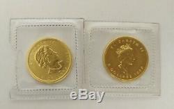 2012 Et 1990 1/10 Oz D'or Feuille D'érable Pièce De 5 $ 9999 Seal A Ouvert À La Fois Package
