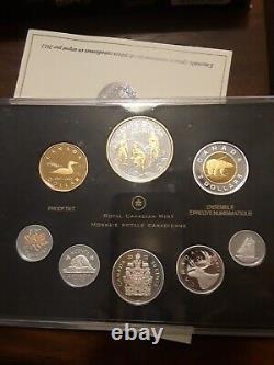 2012 Royal Canadian Monnaie Fine Silver Proof Set Rare Jamais Distribué Dollar