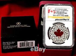 2013 Canada 20 $ 1 Once D'argent Pf69 Coin'maple Feuille Impression ' Épreuve Couleur Émail