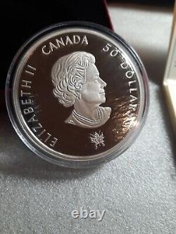 2013 Canada 50 $ Shannon & Chesapeake Guerre de 1812 5 oz. Épreuve en argent pur à 99,99%