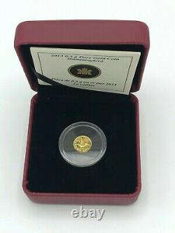 2013 Canada Hummingbird 25 Cents 0,5 G Pure Gold Proof Royal Canadian Mint Coin