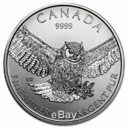 2014-2015 Canada Oiseaux De Proie Quatre 1 Oz. 999 Argent Coin Set Ecran Box