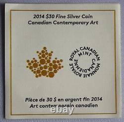 2014 CANADA 30 $ ÉPREUVE D'ARGENT PUR ART CANADIEN CONTEMPORAIN 2 Oz. Pièce