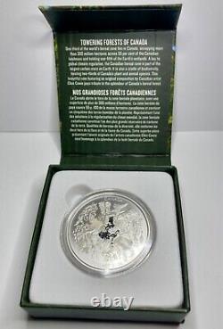 2014 Canada 200 $ en argent pur. 9999 Coin Forêts majestueuses du Canada Boîte d'origine