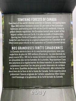 2014 Canada 200 $ en argent pur. 9999 Coin Forêts majestueuses du Canada Boîte d'origine