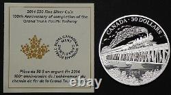 2014 Canada 30 $ Chemin de fer Grand Tronc du Pacifique Épreuve en argent fin #19847